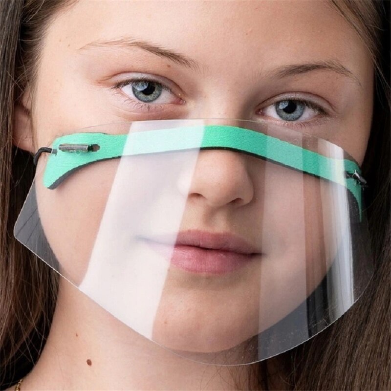 1pc adulte enfant Transparent restauration masques masque Chef cuisine Anti-buée visage masque Anti poussière masque réutilisable réglable visage couverture: Adult lake blue 1pc