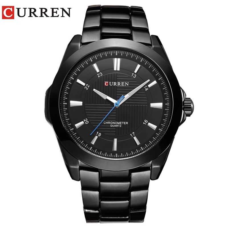 Curren wijzerplaat horloges klassieke zakelijke volledige stalen band polshorloge waterdicht quartz herenhorloge relogio masculino