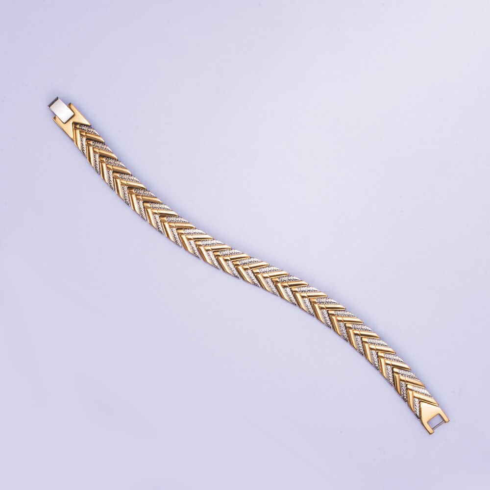 Vinterly Magnetische Armbanden Voor Vrouwen Mannen Goud-Kleur Roestvrij Staal Gezondheid Energie Germanium Chain Link Armbanden En Armbanden Heren