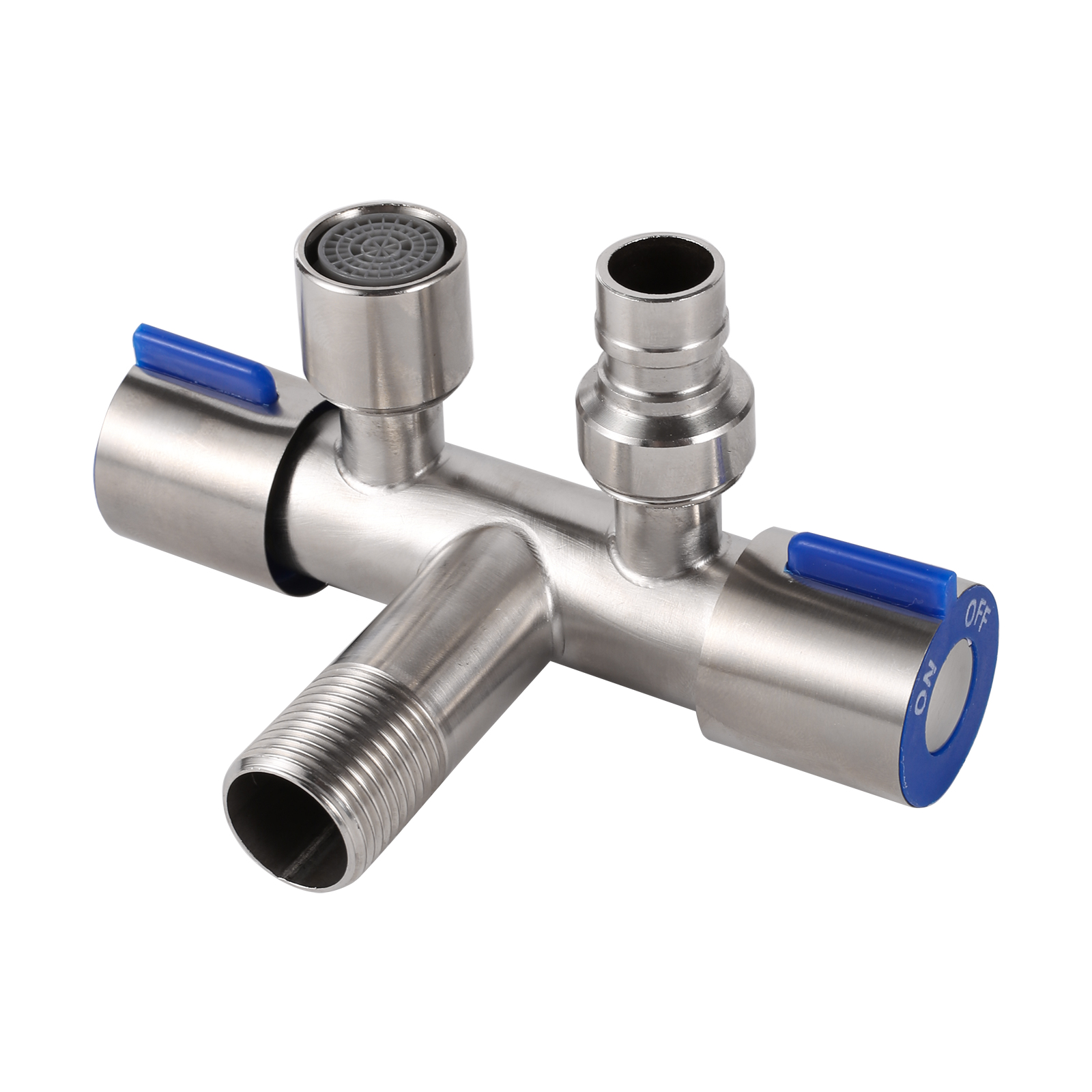 Doppelsc Halfter Auslass Wasserhahn Toilette Bidet Dusch armatur Schlecht armaturen 1/2 Kupfer Doppel auslass und Absperr ventil