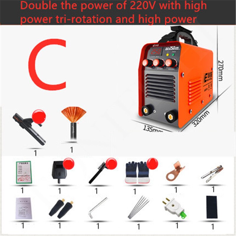 220V Household 250 Dual-purpose 380V Fully Automatic Small Dual Voltage DC Welding Machine