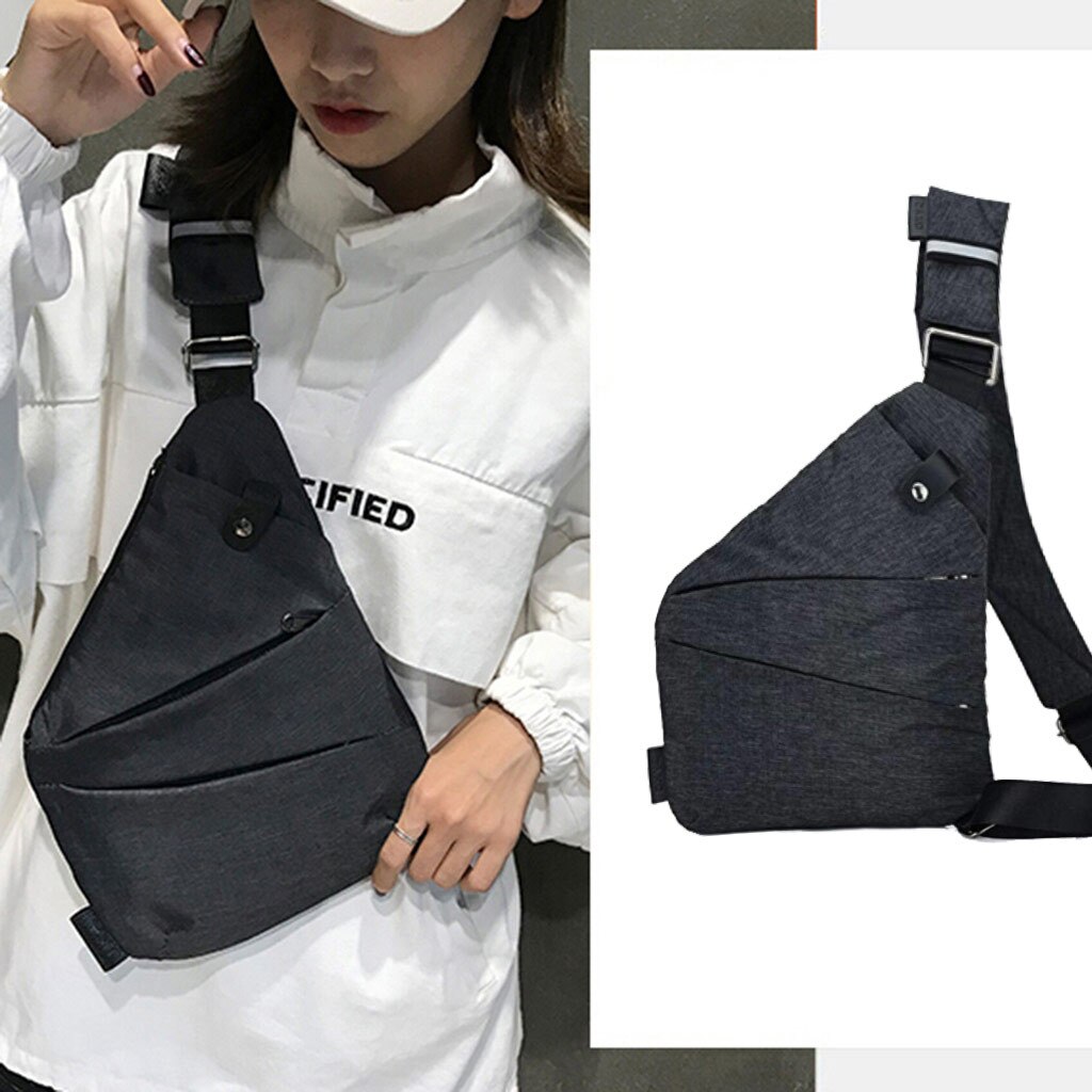 Sacs de poitrine pour hommes et femmes sac à bandoulière décontracté toile poitrine sac Anti-vol sacs à bandoulière bolsas #45