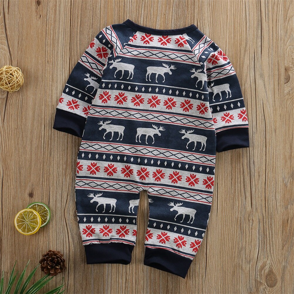 Baby Lente Herfst Kleding Kerst Pasgeboren Baby Jongens Meisje Xmas Kleding Lange Mouw Romper Outfits Santa Elanden Kostuums