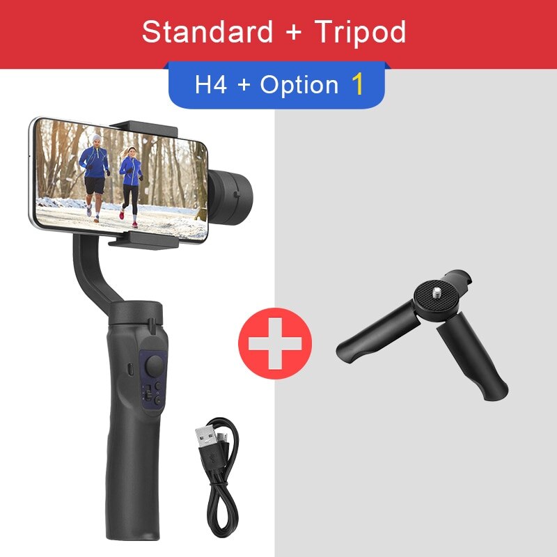 EKEN H4 3 Axis Handheld Stabilizer Cellphone Video Record Smartphone Gimbal For Action Camera phone: Option 1