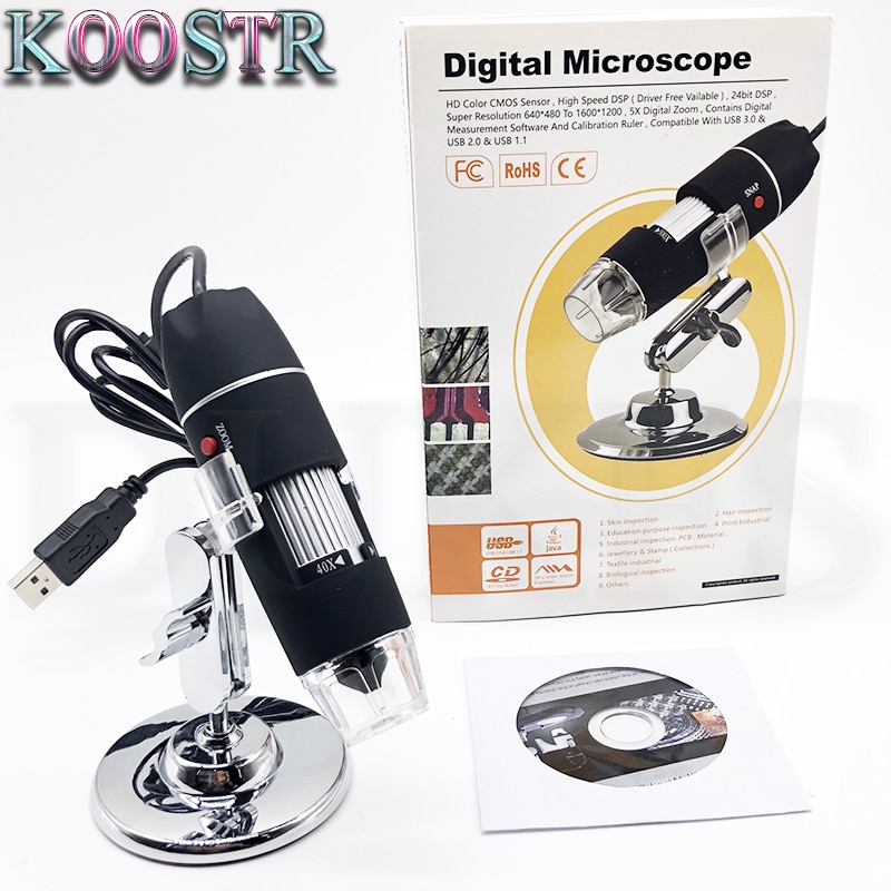 40X-1000X USB Electronic Microscope 8 LED Lights Endoscope Camera Magnifier For Mobile Phone Repair Soldering PCB Inspection