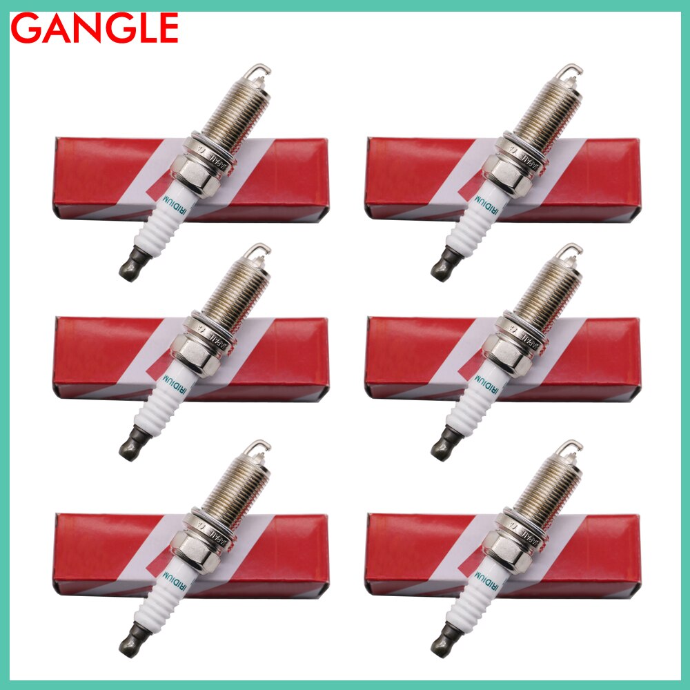 6 st dubbel iridium tändstift set lång livslängd oem 90919-01249 fk20 hbr 11 för lexus  gs350 is250 is350 gs450h toyota crown mark x ii