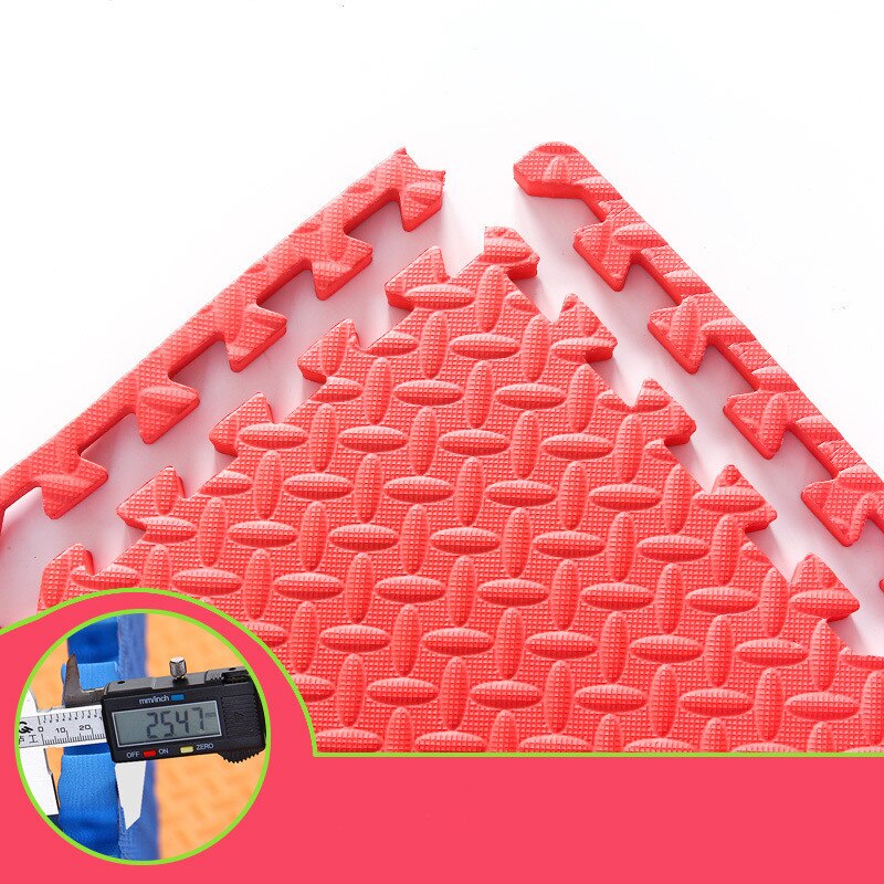 Kinderen EVA Foam Play Puzzel Mat voor kids Grijpende Tegels Vloer Tapijt Tapijt Baby Spelen Mat Interlock Oefening Vloermat: Rood