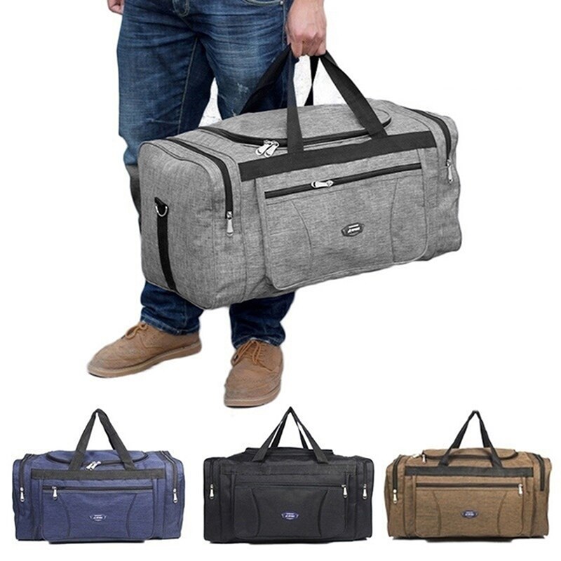 Oxford-bolsas de viaje impermeables para hombre, bolsa de viaje de mano, grande, de negocios, de gran capacidad, para fin de semana