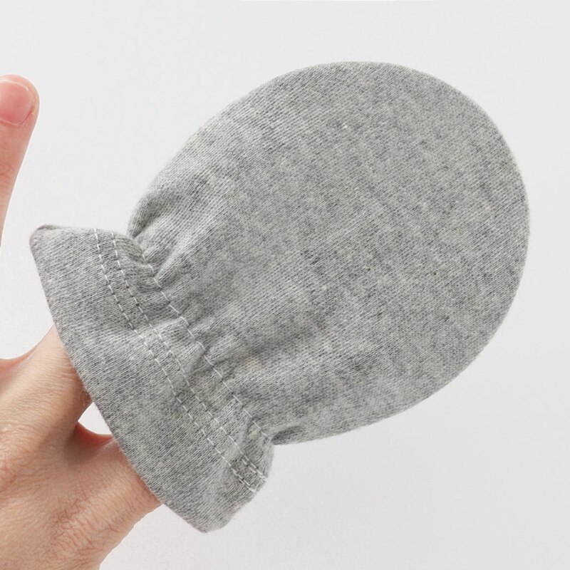 1 paire de gants en coton doux anti-rayures pour bébé, Protection du -né, mitaines anti-rayures pour bébé, fournitures de Protection des mains