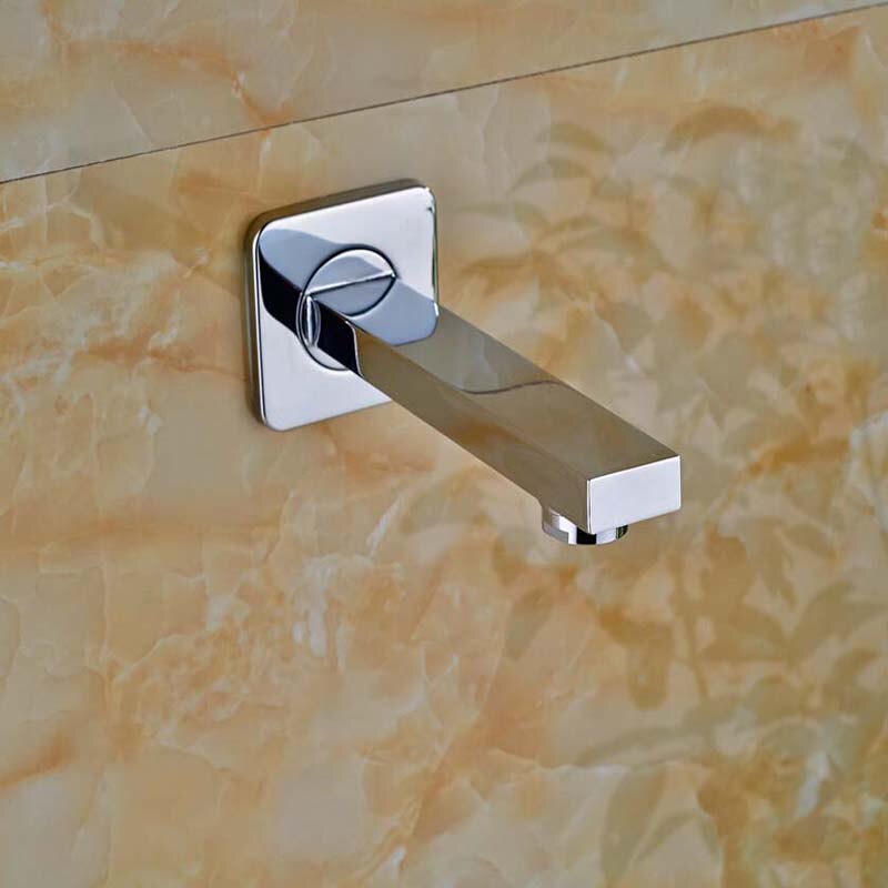 Wall Mounted Shower Faucet Below Spout Chrome Finished Concealed Bath &amp; Shower Spout