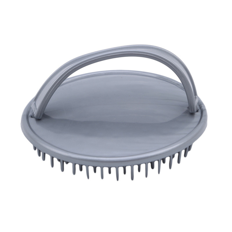 Peine de mano para el cuero cabelludo, champú, cepillo de masaje, peine de lavado, cabezal de ducha, Mini cabezal de masaje meridiano, diente ancho, 1 ud.: Rojo