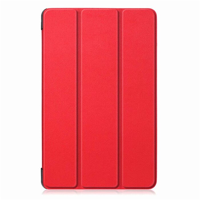 Light weight Ultra Slim 3-Folding Smart Magnetic Case For Samsung Galaxy Tab A 10.1 SM-T510 SM-T515 10.1 inch Tablet Cover: red-ka si te