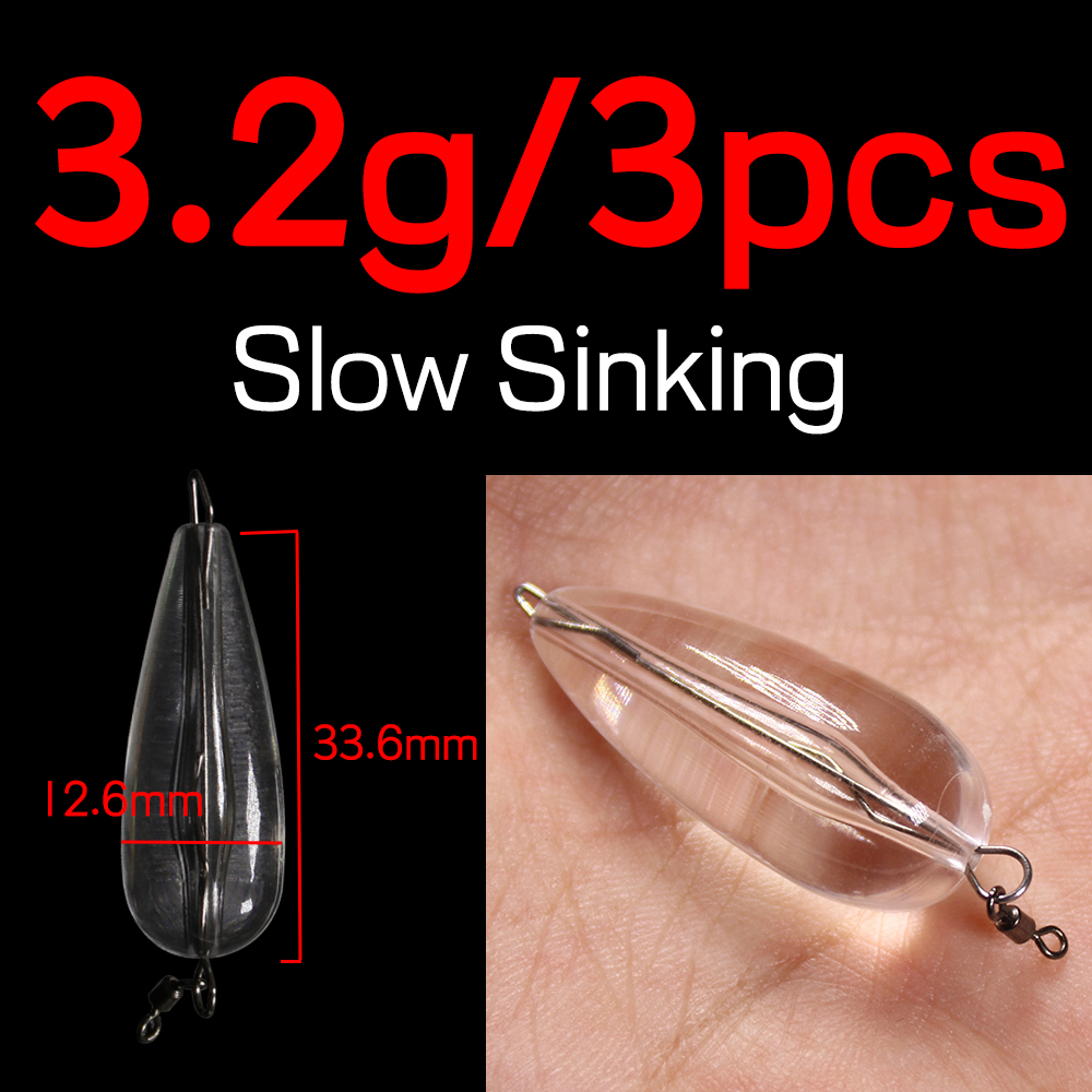 Elllv-lanzador asistido de 3 piezas, dispositivo de tiro largo flotante y hundido para señuelo de pesca, Texas Rig, accesorios de contrapeso de lentejuelas: Morado