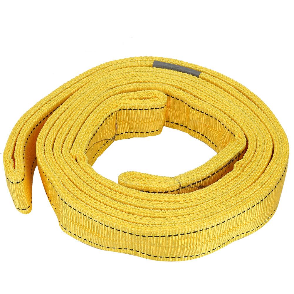 4M 8 Tons High Strength Car Trailer Towing Rope Recovery Tow Strap with U-shape Hooks Flat Sling Rope For Car Truck Trailer SUV