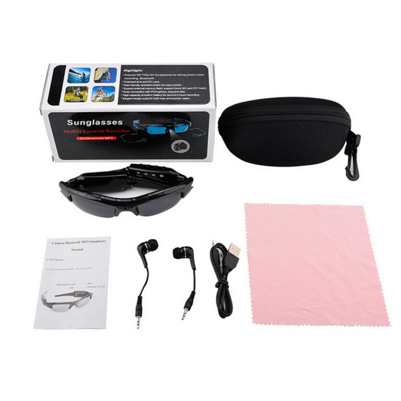 1Pc Hoge Qulity Sport Smart MP3 Functie Camera Bril Hd Zonnebril Sport Outdoor Riding Bril