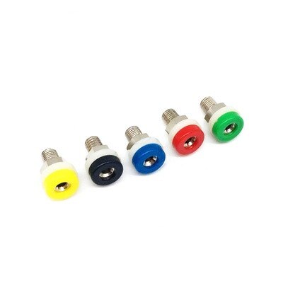 10pcs Brass 2mm Banana Socket Jack for 2mm Banana Plug Test Connector: 5 colors x 2pcs