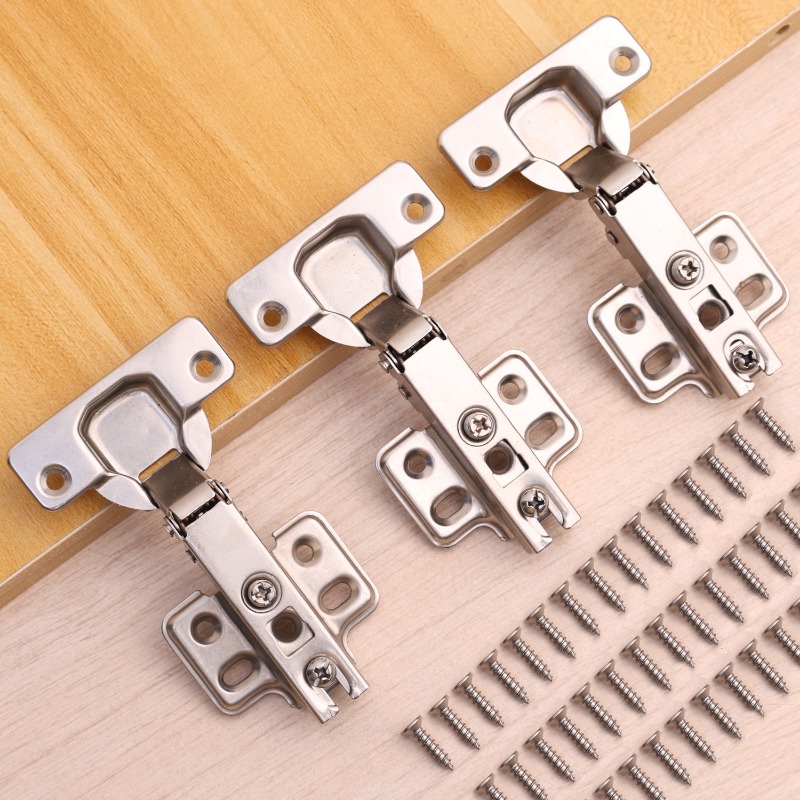 Bisagra para gabinete de muebles, bisagras ocultas de Cierre Suave, amortiguador de cierre oculto, bisagra de acero para puerta de armario de cocina con tornillo