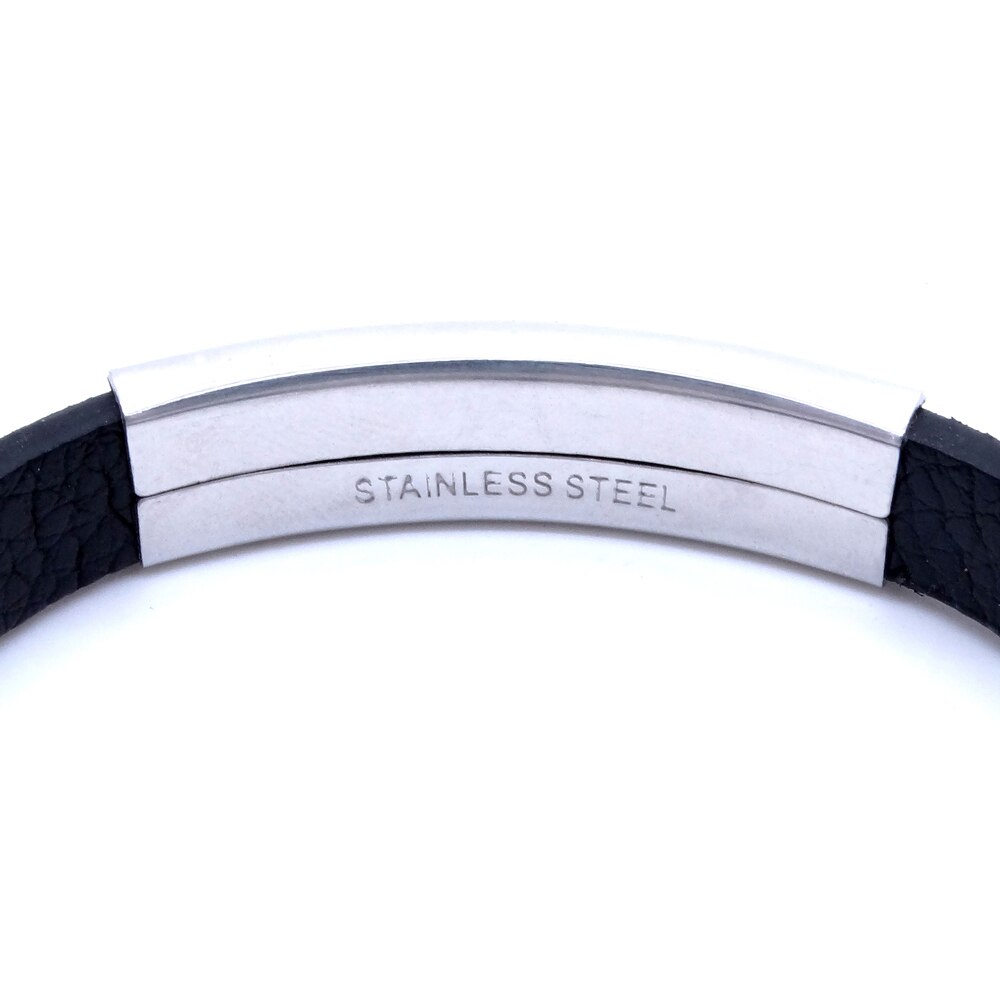 100% Edelstahl Ich würde Armbinde Leder 10mm 8 Zoll medizinisch Alarm Armbänder für Männer Frauen Freies Fabrik Bieten