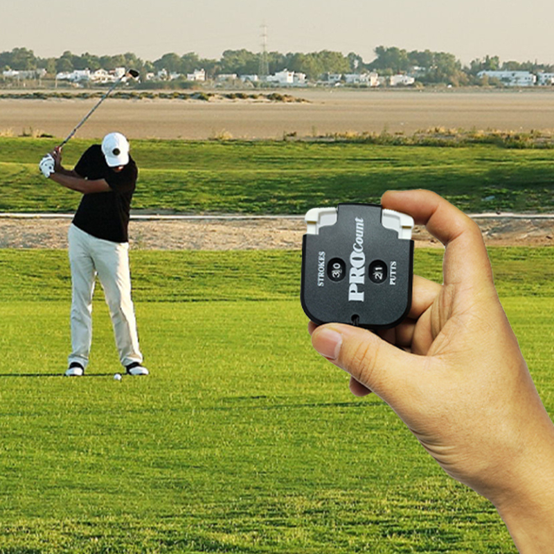 1 Stuks Nulbare Mini Handige Golf Shot Tellen Slag Putt Score Teller Twee Cijfers Scoren Keeper Met Sleutelhanger Terug naar Nul