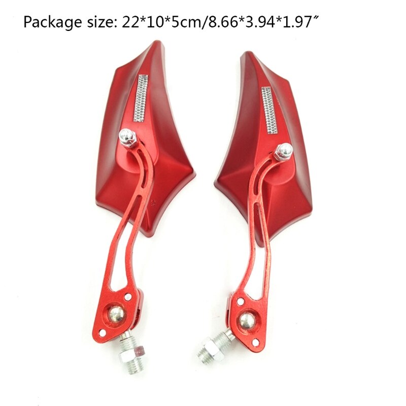 2x Gemodificeerde Spiegels Motorfiets Scooters Achteruitkijkspiegel Side Achteruitkijkspiegels Links Rechts 8Mm 10Mm