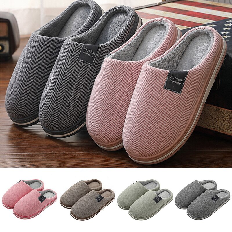 Thuis Slippers Vrouwen Winter Warm Huis Zachte Antislip Pluche Katoenen Schoenen Mannen Liefhebbers Slaapkamer Dames Meisjes Jongens Leuke bont Slides