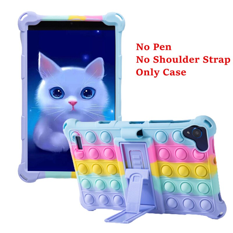 For Samsung Galaxy Tab A 8.0 T290 T295 T297 Case Soft Push Bubble Silicon Kids Tablet Cover for SM-T290 SM-T295 Kickstand Case: Light Blue