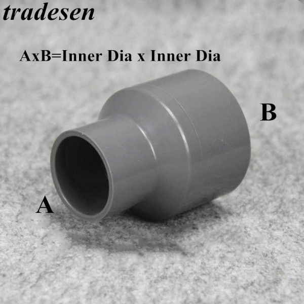 1pcs I.D 20-50mm Gray Tube Fitting Reducing Straight Connectors Garden Water Pipe Connector PVC Pipe Fittings UPVC Pipe Adapter: I.D40mmxI.D25mm