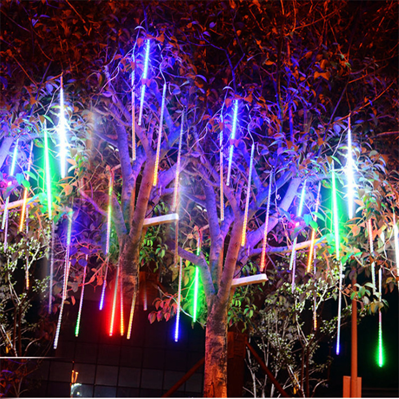 Solar Meteorenregen Lichten Vallende Regen Fairy Lichtslinger voor Kerstfeest Tuin Decoratie Navidad Waterdicht