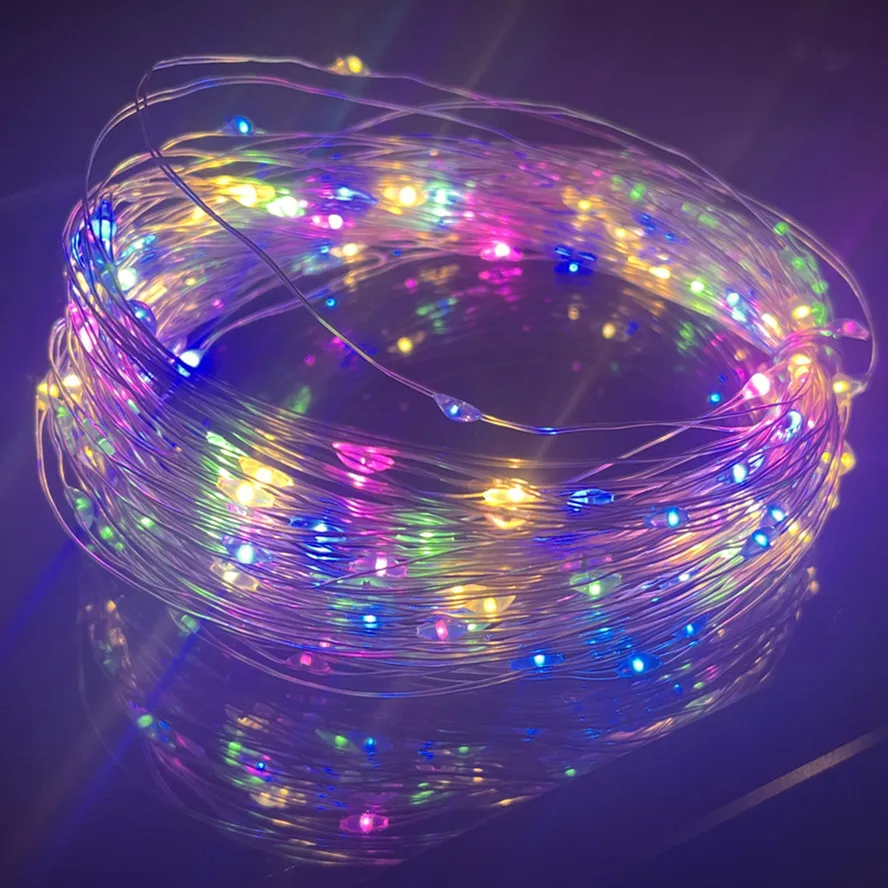Guirlande lumineuse LED USB, guirlande lumineuse de noël pour nouvel an, fête de mariage, arbre, jardin, terrasse, décoration, 8 fonctions