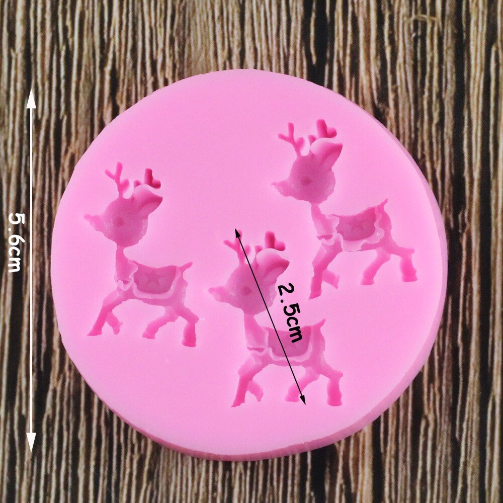 Kerst Herten Vorm 3D Fondant Cake Silicone Mold Chocolade Gebak Snoep Klei Maken Vorm Silicone Gereedschap