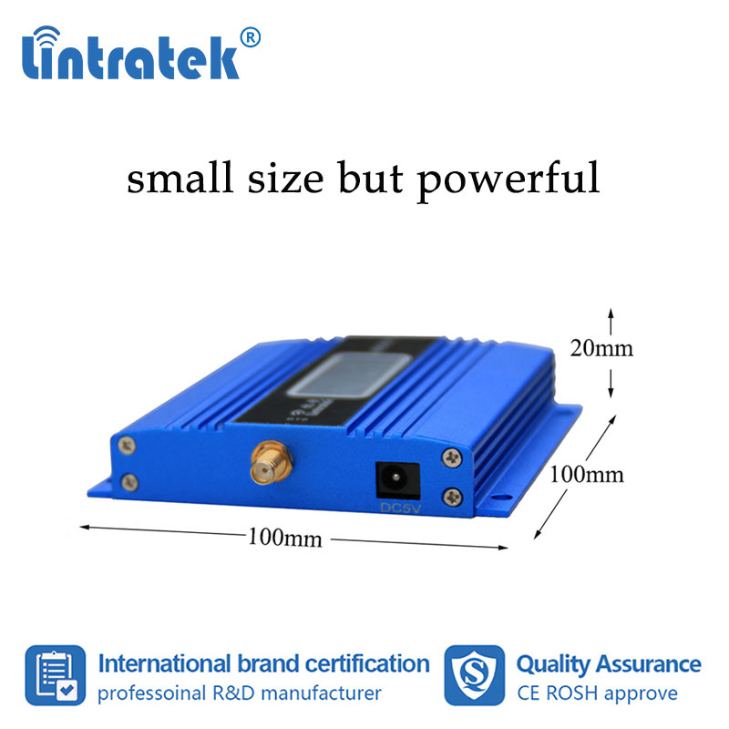 Lintratek GSM 900 Celular Amplifier LCD UMTS 900mhz Cell Phone Repeater Signal Booster Voice Call Antenna Yagi + Whip 10m Kit