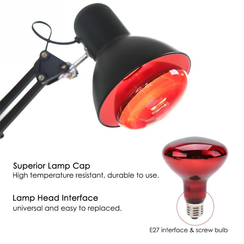 Luz infrarroja eléctrica para terapia de calor, soporte de suelo para masaje, lámpara de fisioterapia, alivio del dolor, cuidado de la salud, color negro