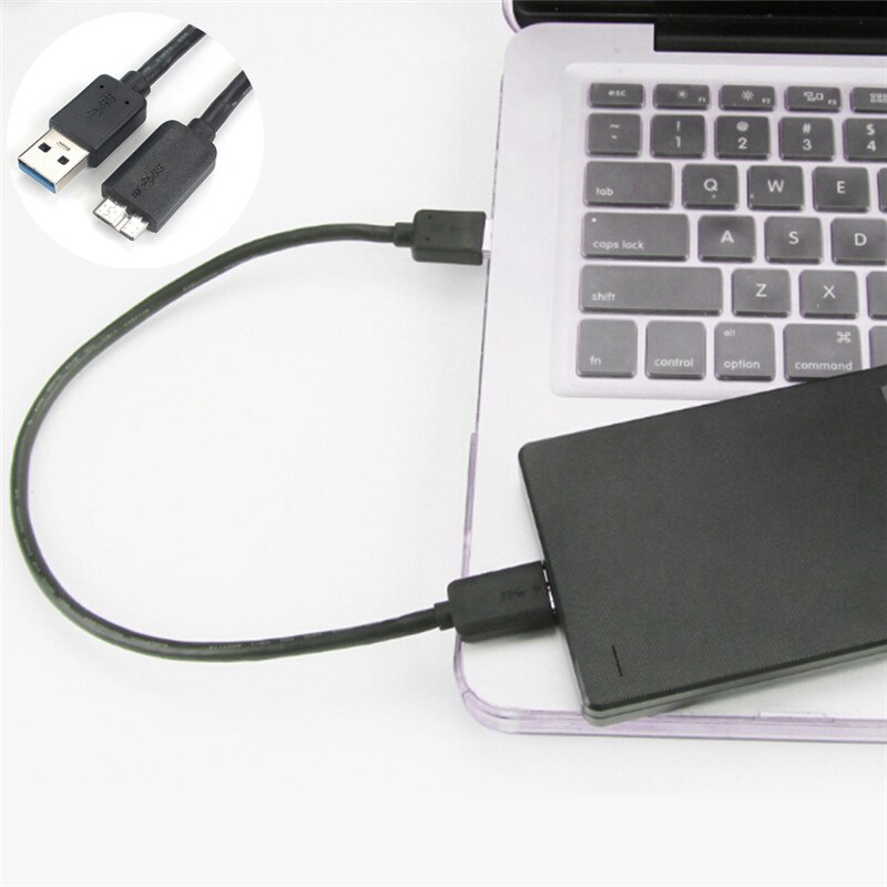 Micro USB3.0 Data Sync Charging Cable 45CM USB 3.0 MicroUSB Cable for HD PC USB Mobile Hard Disk Connection Line