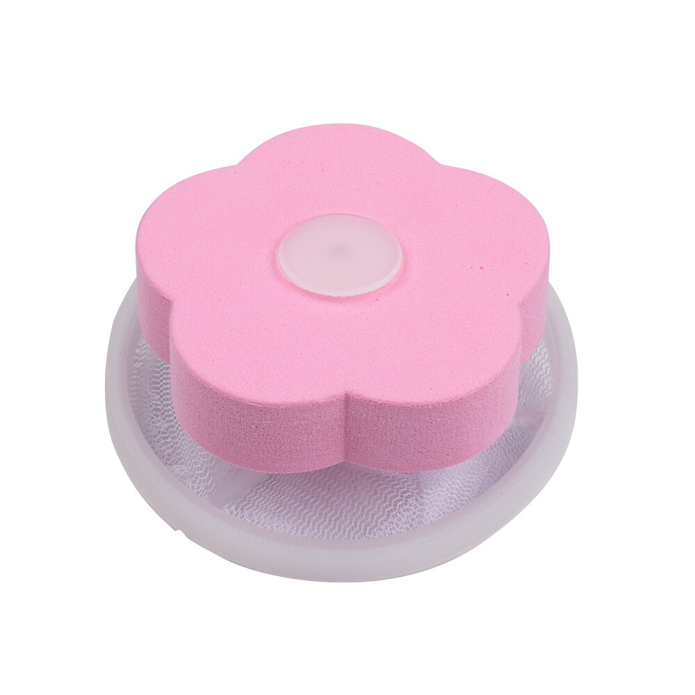 Home Hair Removal Catcher Filter Mesh Pouch Cleaning Ball Bag Dirty Fiber Collector Washing Machine Filter Laundry Cleaning Ball: Pink