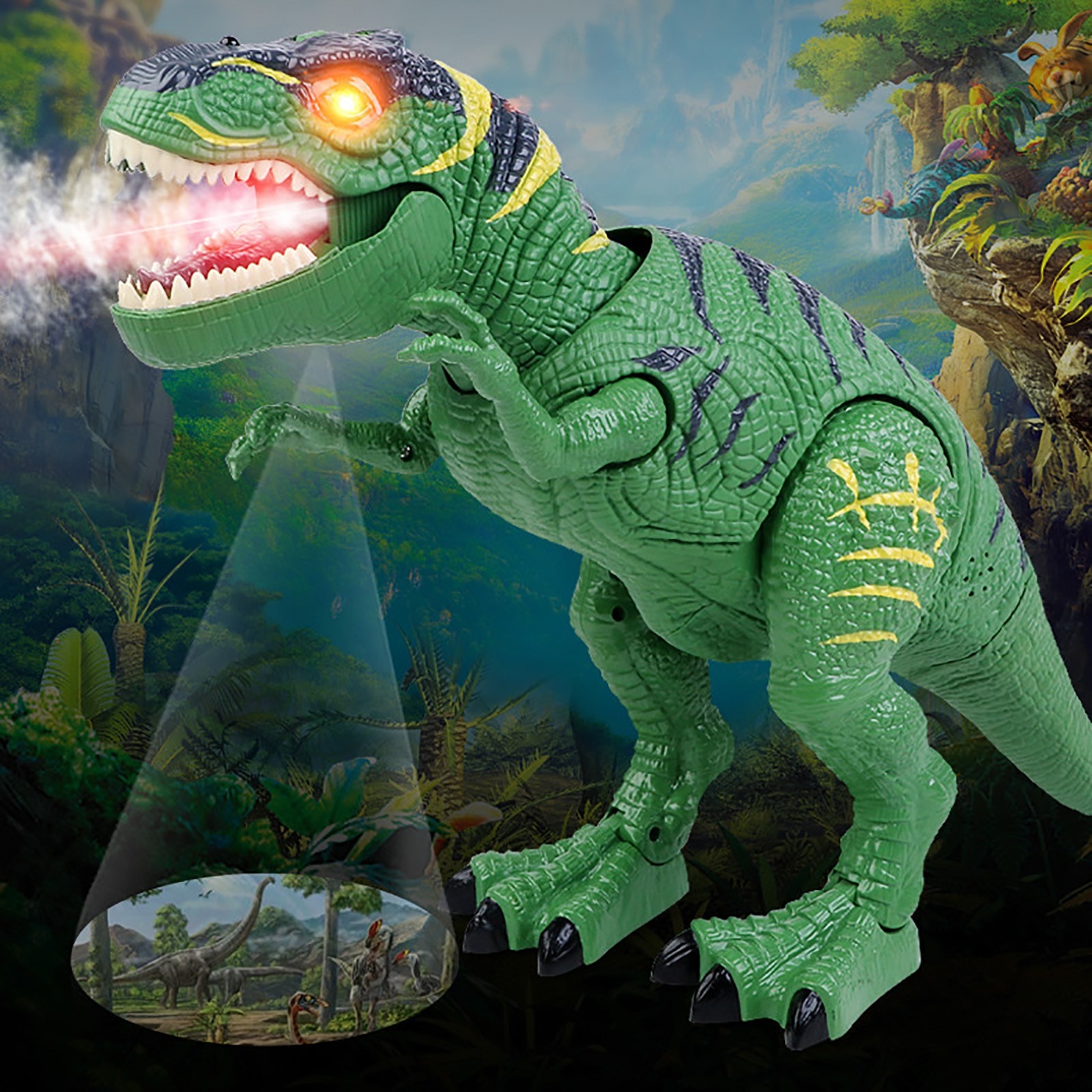 Multifunctionele Wandelschoenen Gesloten Met Projectie Oversized Elektrische Afstandsbediening Dier Dinosaurus Simulatie Kinderen Speelgoed