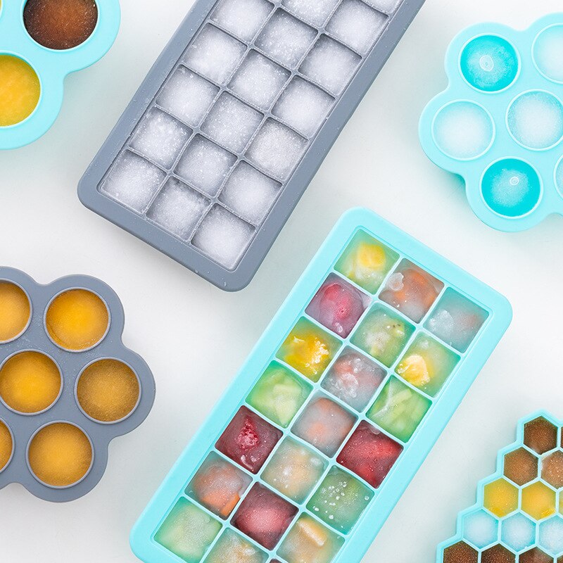 Souper Cubes Lot De 2 Plateaux De Congélation En Silicone Pour 1 Tasse Avec Couvercle – Récipient