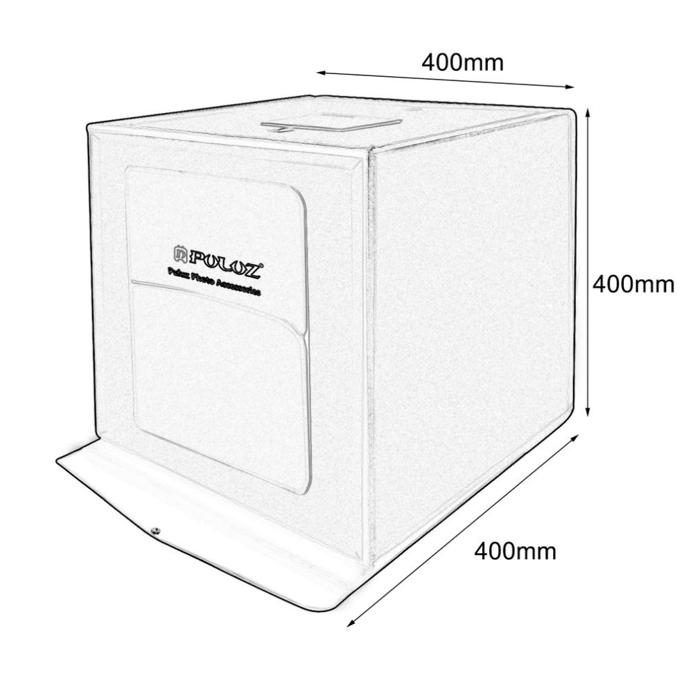 Caja de luz para fotografía de 40x40cm, caja de luz para estudio de fotografía, caja de luz plegable, iluminación LED para fotografía, Kit de caja de tienda para grabación en estudio