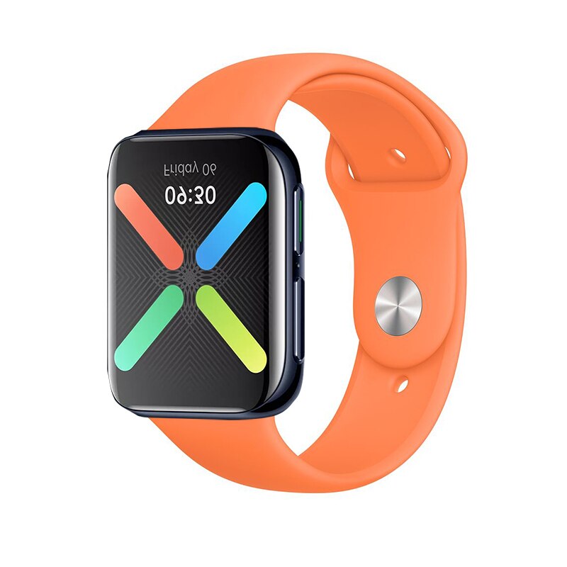 Mjukt silikon klockarmband för oppo smart klockband färgglatt armband sportband armband för oppo klocktillbehör: Orange / 46mm