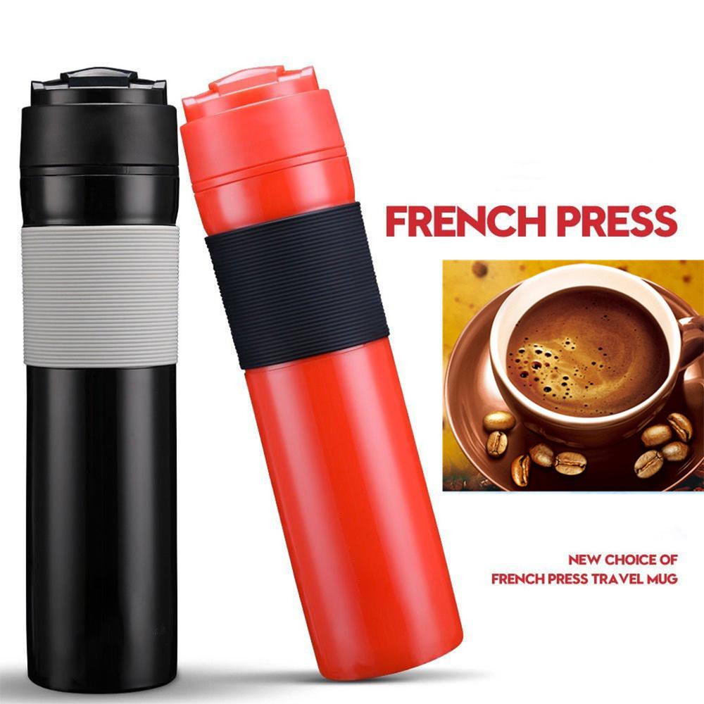 portable pressure pot hand coffee pot French brewing coffee machine travel cup manual patent plunger FC