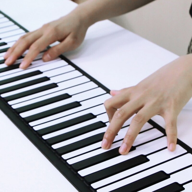 88 tasten Roll Up Piano Verbesserte Tragbare Wiederaufladbare Elektronische Hand Roll Piano Tragbare Elektronische Hand Roll Piano