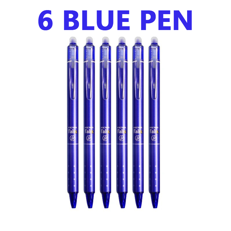 0,5mm retractable erasable gel pens with refills, black/blue gel ink, built-in eraser, office supplies, exam stationery: Burgundy red