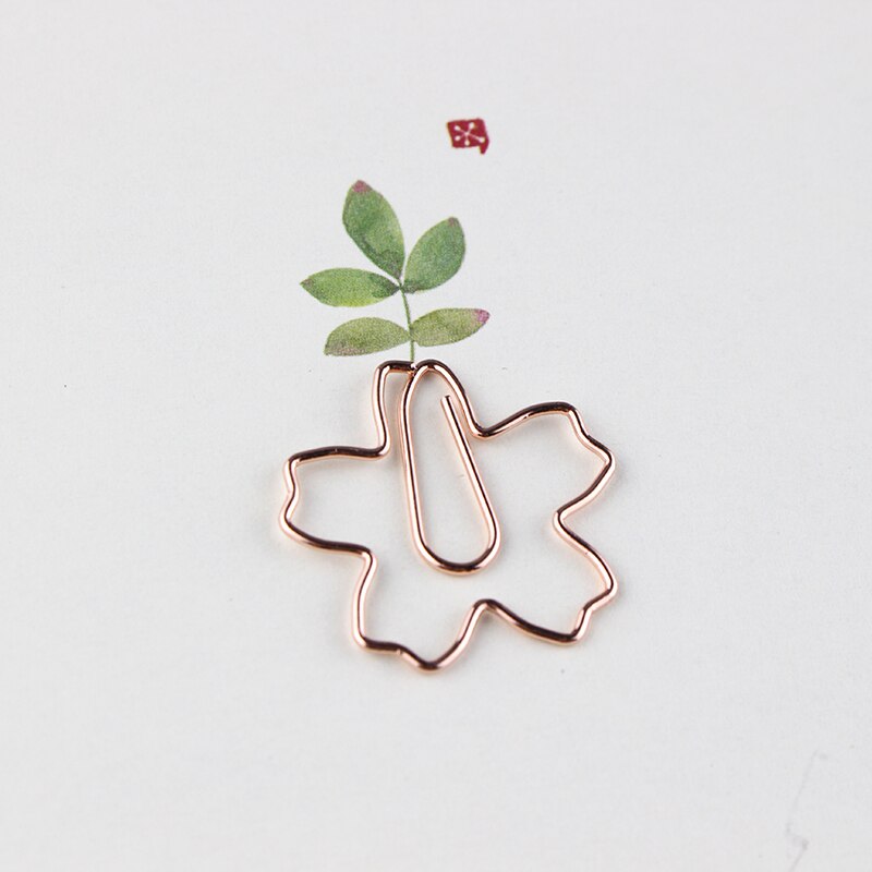 Rose Gold Cherry Blossom Paper Clip Paperclip Special Shape Paper Clips Planner Clip Cute Clip Rose Gold Desk Paperclips Lot