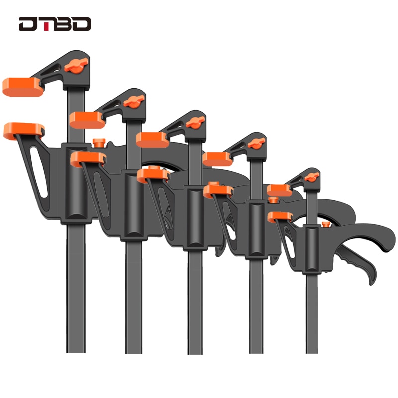 DTBD 24Inch Quick Ratchet Release Speed Squeeze Wood Working Work Bar Clamp Clip Kit Spreader Gadget Tool DIY Hand Woodworking