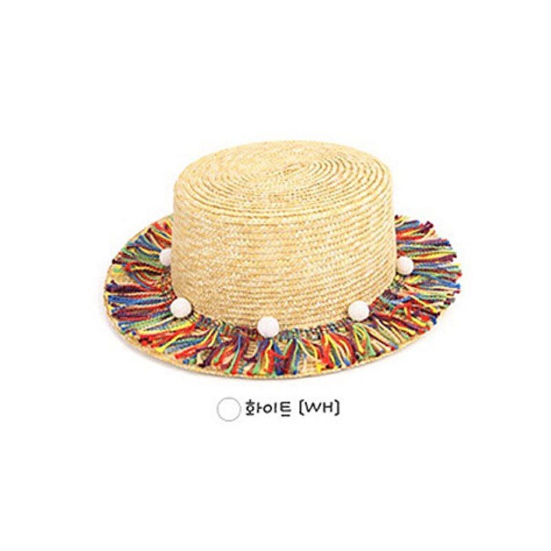 Barns strå søte hatter solhatt gutter strand tidevann vår og høst foreldre-barn koreansk jente baby stråhatt barn sommerhatt: 01 / Voksen 54-58cm