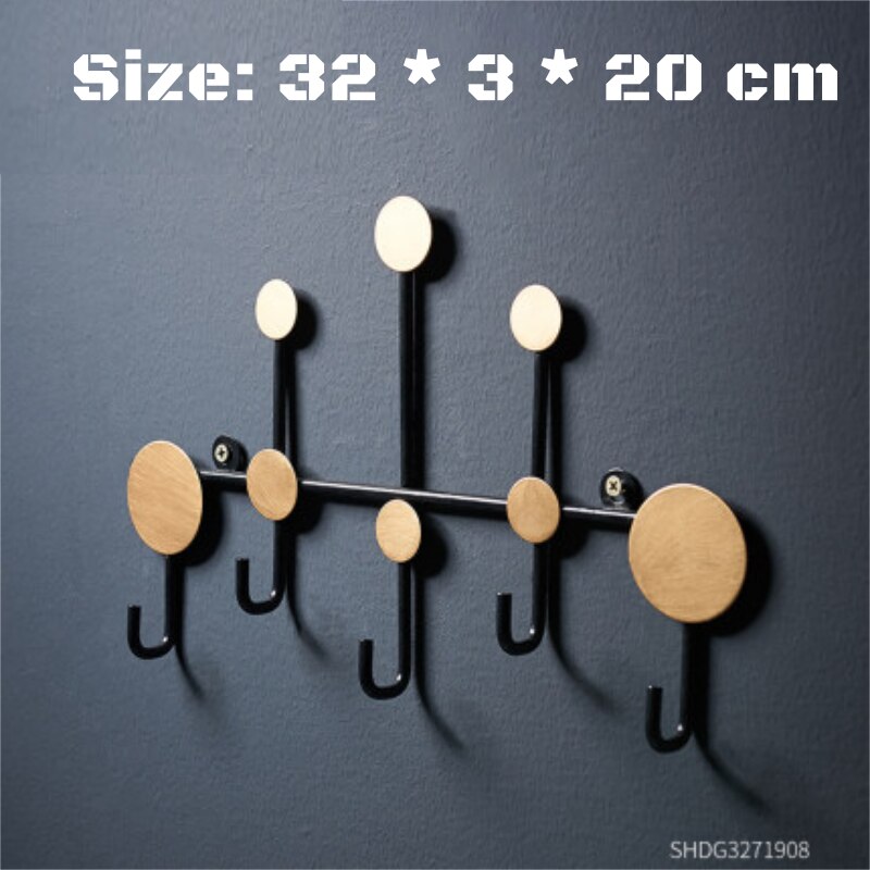 Porte cintre porche clé vêtements chapeau porte crochet mur est reçu coatrack décoration de la maison crochet vêtements crochet cinq crochet quatre crochet: A2