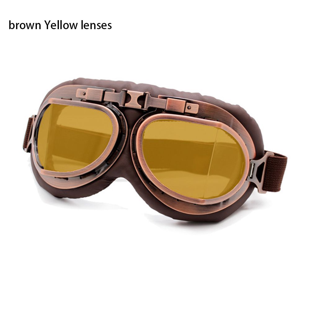 Retro Pilot Goggles Motor Beschermende Uitrusting Bril Oogbescherming Voor Motorcycle Cruiser Cafe Scooter Motoraccessoires
