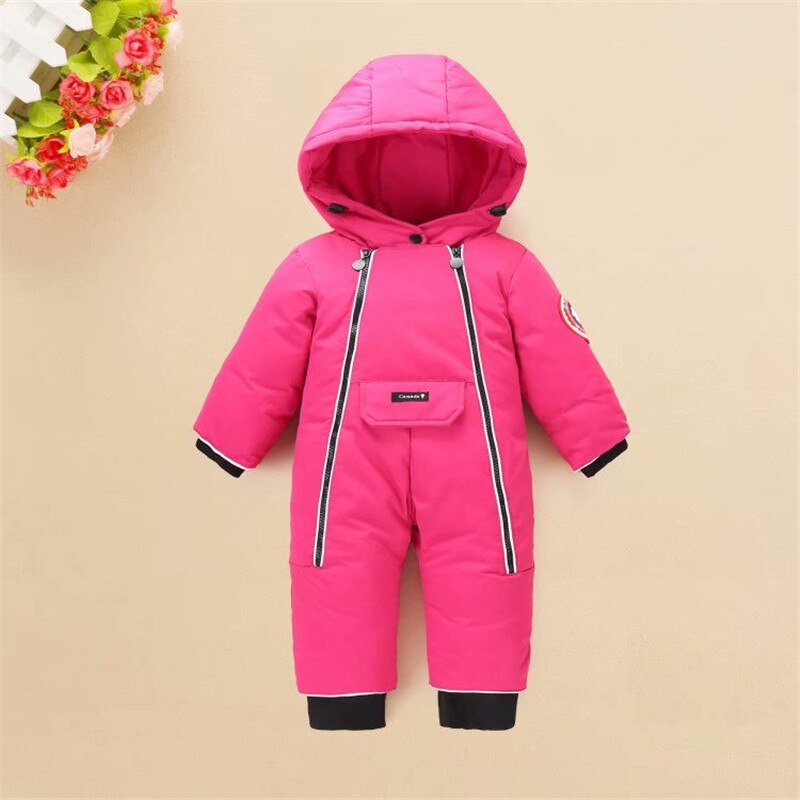IYEAL Kinderen Baby Kleding Winter Snowsuit Eendendons Romper Outdoor Peuter Meisjes Overalls voor Jongens Kids Jumpsuit 1-4 jaar: Hop pink / 24M