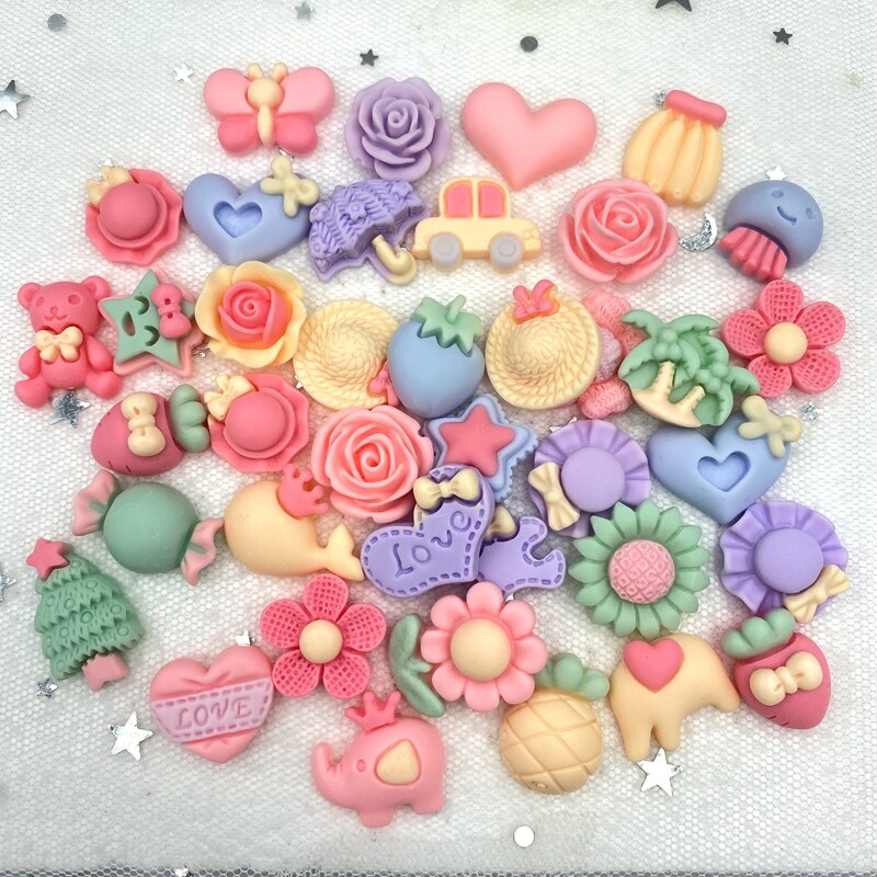 30 Pcs Stylish Mixed Beautiful Gadgets Flatback Resin Kawaii DIY Scrapbook Lovely Hair Accessories Decorations: Default Title