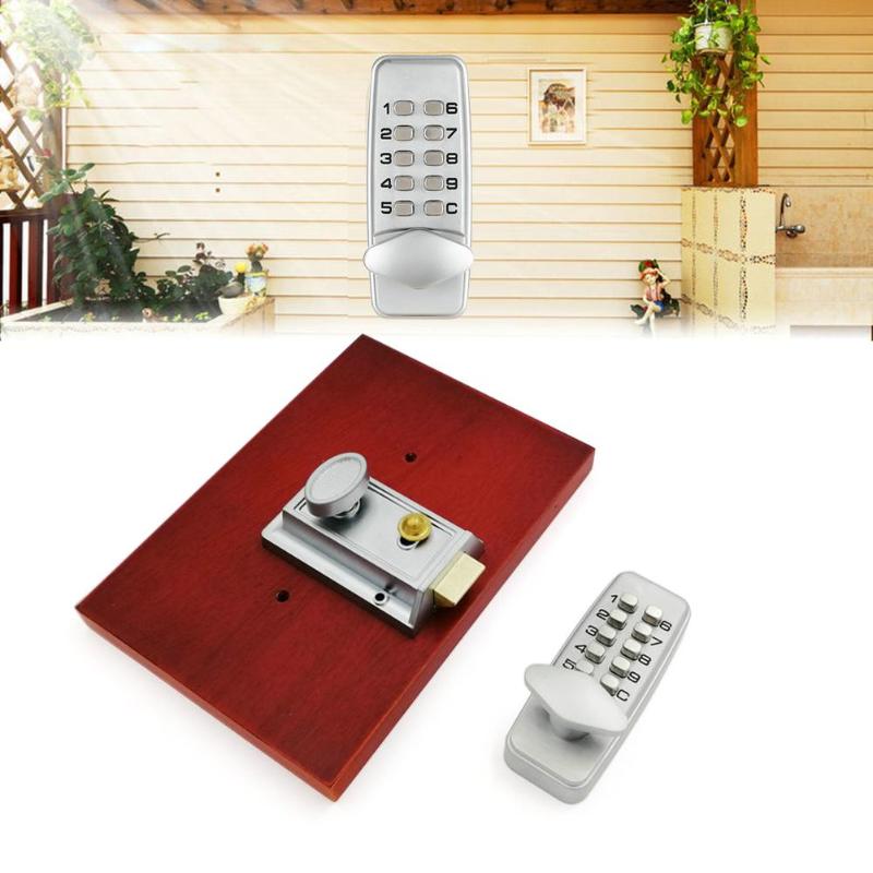 Waterproof Mechanical Digital Password Door Lock Smart Home Push Button Keypad Keyless Entry Code Combination Intelligent Lock
