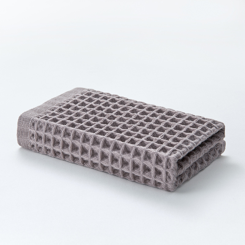 1 stks Wafel Zachte Gezicht Handdoeken voor Volwassenen Plaid Handdoek 100% Katoen Gezichtsverzorging Badkamer Gereedschap Sport Haar Handdoek 34*34 cm Vierkant: Rood